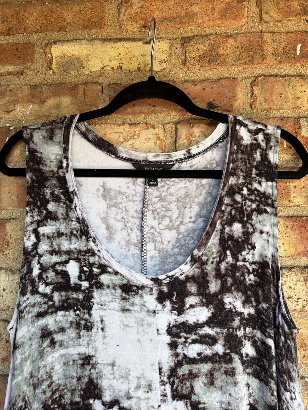 Simply Vera Vera Wang Tie Dye Maxi Sleeveless Dress - Picture 3 of 11
